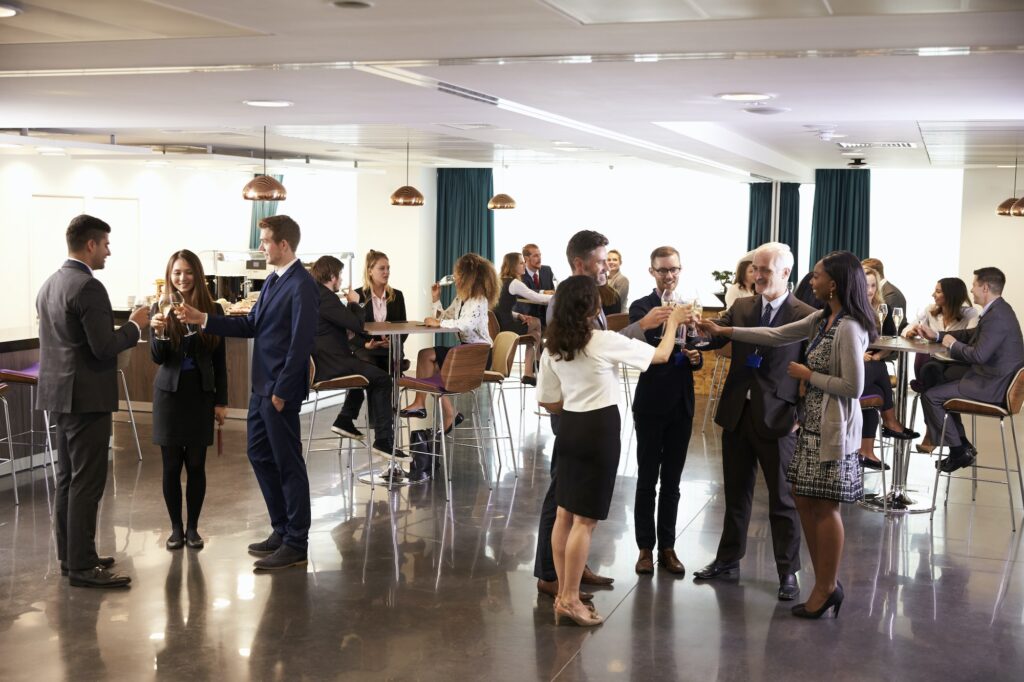 Delegates Networking At Conference Drinks Reception